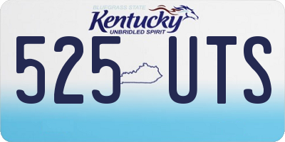 KY license plate 525UTS