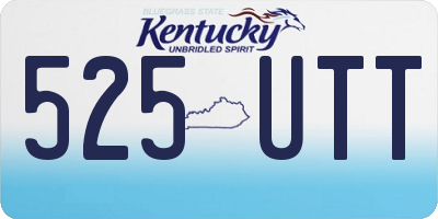 KY license plate 525UTT