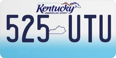 KY license plate 525UTU