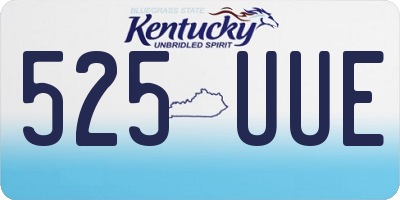 KY license plate 525UUE