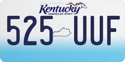 KY license plate 525UUF