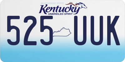 KY license plate 525UUK