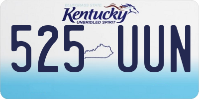 KY license plate 525UUN
