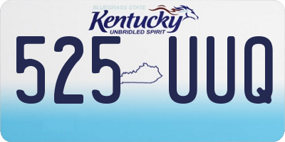KY license plate 525UUQ