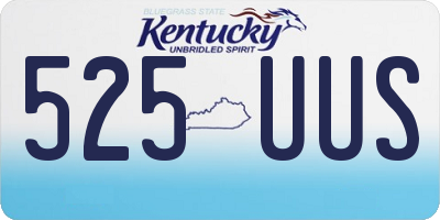 KY license plate 525UUS
