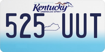 KY license plate 525UUT