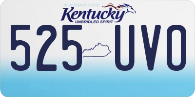 KY license plate 525UVO