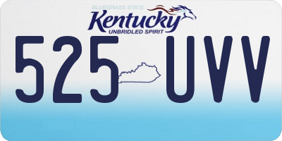 KY license plate 525UVV