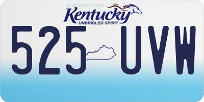 KY license plate 525UVW