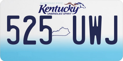 KY license plate 525UWJ