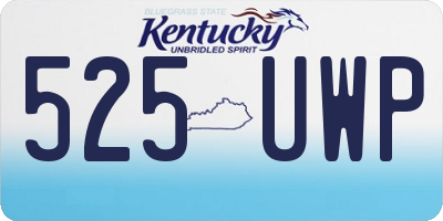 KY license plate 525UWP