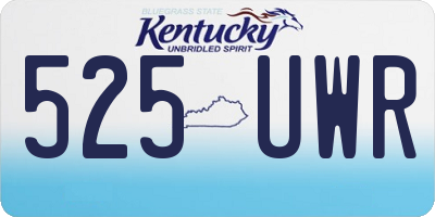 KY license plate 525UWR
