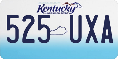 KY license plate 525UXA