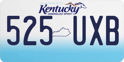 KY license plate 525UXB