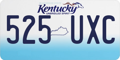 KY license plate 525UXC