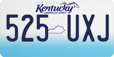 KY license plate 525UXJ