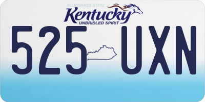 KY license plate 525UXN