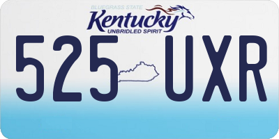 KY license plate 525UXR