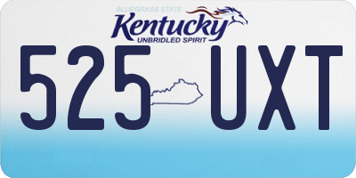 KY license plate 525UXT