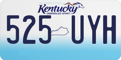 KY license plate 525UYH