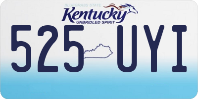 KY license plate 525UYI