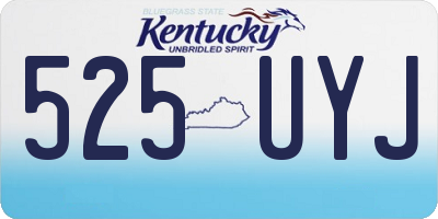 KY license plate 525UYJ