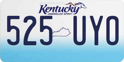 KY license plate 525UYO