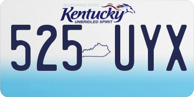 KY license plate 525UYX