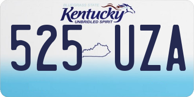 KY license plate 525UZA