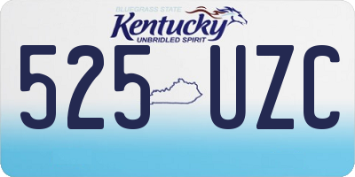 KY license plate 525UZC