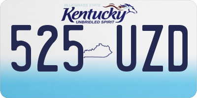 KY license plate 525UZD
