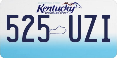 KY license plate 525UZI
