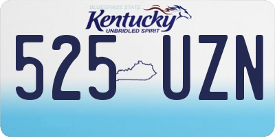 KY license plate 525UZN