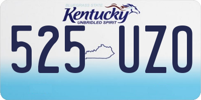 KY license plate 525UZO