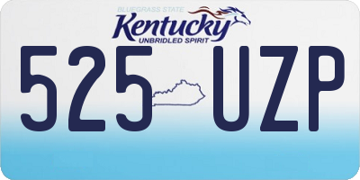 KY license plate 525UZP