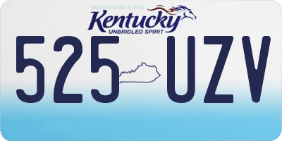 KY license plate 525UZV