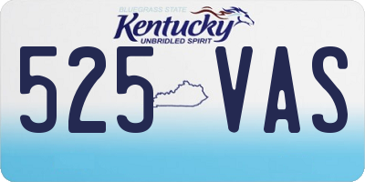 KY license plate 525VAS
