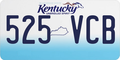 KY license plate 525VCB