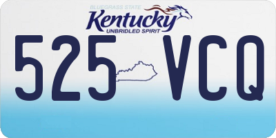 KY license plate 525VCQ