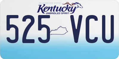 KY license plate 525VCU