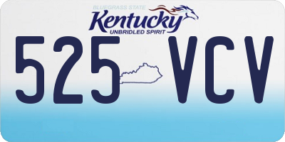 KY license plate 525VCV