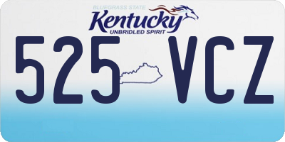 KY license plate 525VCZ