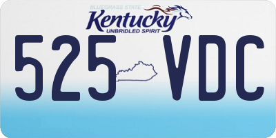 KY license plate 525VDC