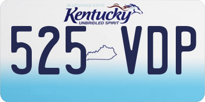 KY license plate 525VDP