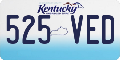 KY license plate 525VED