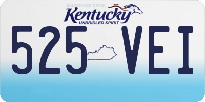 KY license plate 525VEI