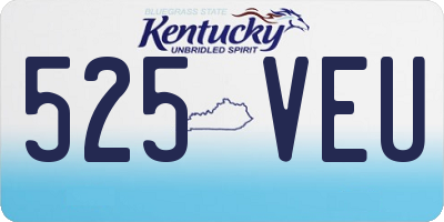 KY license plate 525VEU