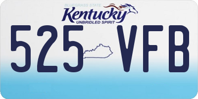KY license plate 525VFB