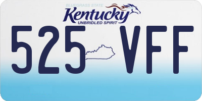 KY license plate 525VFF