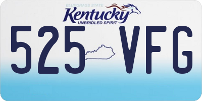 KY license plate 525VFG